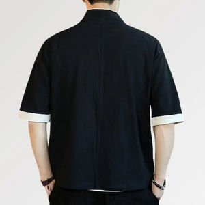 Veste Kimono Unisexe 'Hideki' Personnalisez votre logo de marque Vêtements d'été Décontracté Kimono Japonais Streetwear Cardigan Chemise Vêtement - Product Image 3