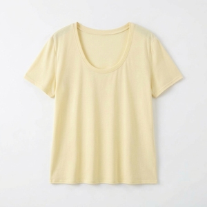 เสื้อยืดคอกลมแขนสั้นผู้หญิง สีพื้น ผ้าฝ้าย สไตล์ลำลอง เสื้อฤดูร้อน ทรงหลวม ระบายอากาศดี เป็นมิตรกับสิ่งแวดล้อม แห้งเร็ว ผ้าถัก - Product Image 1