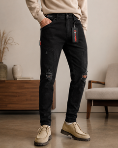 Pantalones Cargo Negros para Hombre HOT Fly HUMBLE, Corte Regular, Cintura Media, Estilo Formal de Verano, Transpirables, Ligeros, 100% Algodón, Precio Económico - Product Image 1