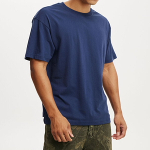 T-shirts pour hommes à col rond 100 % coton biologique, 180 GSM, respirants, pré-rétrécis, coupe décontractée ample, style décontracté, avec lettrage – Meilleures ventes - Product Image 2