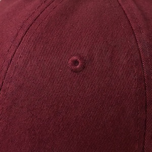 Burgundy 6-Panel <b>Baseball</b> <b>Cap</b> Adjustable Brim Unisex Solid Color Twill Fabric Casual Hat for Adults - Product Image 5