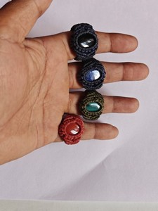Handcrafted Macrame Gemstone <b>Ring</b> Collection Boho Adjustable Knotted <b>Rings</b> <b>Set</b> for Women - Product Image 2