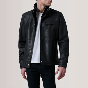 Chaqueta de Cuero Genuino de Primera Calidad, Resistente, para Invierno, para Hombre, Material Sólido, Tallas Grandes, al Mejor Precio - Product Image 1