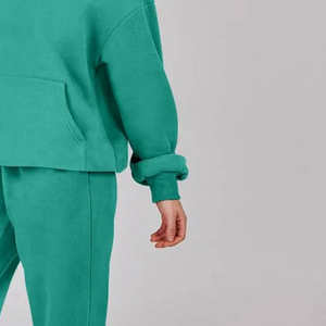 Venta directa de fábrica al por mayor, conjunto deportivo de 2 piezas para mujer, color liso, manga larga, otoño e invierno. - Product Image 6