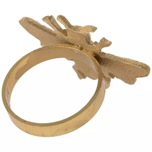 Luxury Gold Animal And <b>Bow</b> Napkin Rings Decorative Metal Napkin <b>Holders</b> For Wedding Table Decor Handcrafted Gold Metal Rings - Product Image 6