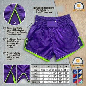Pantalones Cortos de Muay Thai, Pantalones Cortos de Kick Boxing, Shorts de Muay Thai - Product Image 5