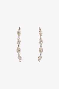 Pendientes de Oreja con Diamantes Cultivados en Laboratorio, Corte Marquesa, Diseño Minimalista Moderno, Oro Sólido de 14K, Venta al Por Mayor - Product Image 5