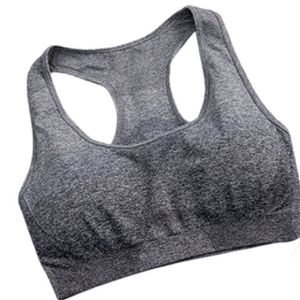 Ensemble de sport gris pour femme : Soutien-gorge de sport dos nageur et leggings taille haute sans couture, respirant, maintien moyen, idéal pour le yoga et l'entraînement - Product Image 3