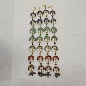 Décoration suspendue en pierres précieuses naturelles 7 chakras pour le yoga, la méditation, le Reiki, la guérison spirituelle, la décoration intérieure, vente en gros - Product Image 6