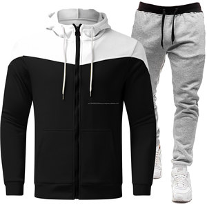 Ensemble de survêtement décontracté en coton pour hommes, sweat-shirts tricolores de haute qualité, survêtement de sport d'hiver 2025, jogging - Product Image 6