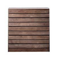 Ensemble de chambre à coucher minimaliste pour hôtel, lit en teck et table de chevet, commode en bois massif, armoire en bois pour meubles de maison modernes