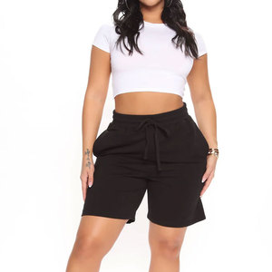 Shorts en jean droits élégants pour femmes, polyester/coton, taille haute, été, décontracté, streetwear, tendance, orné de strass - Product Image 1