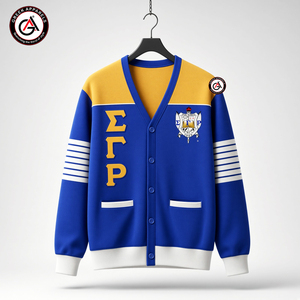 Sigma Gamma Rho Soror Embroidery Women Acrylic <b>Cardigans</b> | SGRho Sorority Embroidered Ladies Custom Style <b>Cardigan</b> <b>Sweater</b> - Product Image 1