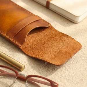 Vintage Full Grain Leather Sunglasses <b>Case</b> Durable Soft Lining <b>Spectacle</b> Protector Bulk Export Quality LGC-0003 - Product Image 6