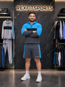 ชุดเสื้อแจ็คเก็ตและกางเกงขาสั้นโพลีเอสเตอร์สำหรับผู้ชาย REXFIT SPORTS 2026 แบบสั่งทำพิเศษ น้ำหนักเบา เหมาะสำหรับออกกำลังกาย วิ่ง และเล่นกีฬา - Product Image 4