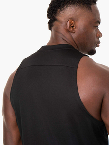 Débardeur sans manches personnalisé OEM, coupe confortable, gilet de sport en coton extensible, séchage rapide, respirant, avec emmanchures profondes - Product Image 4