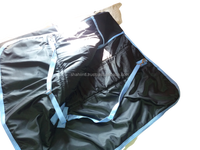 Couverture d'été Premium pour Chevaux, Imperméable et Respirante, en Polyester Rip-Stop 600D avec Doublure Satinée, pour Dressage, avec Protection du Cou, Combo