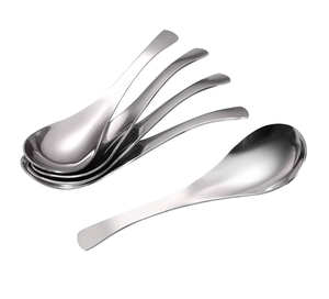 Cuillère à soupe en acier inoxydable au design simple, avec une belle finition brillante, pour la table à manger, objet décoratif, prix de gros. - Product Image 2