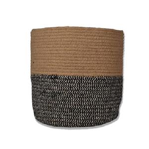 Minimalist Cotton Rope Storage <b>Basket</b> with Handles <b>Large</b> Woven Laundry Hamper Toy Organizer - Product Image 5
