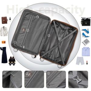 6-Piece Cream Luggage Set with Duffel Bags & Hardside Expandable <b>Suitcases</b> TSA <b>Lock</b> & Spinner Wheels - Product Image 5