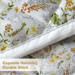Set Copriletto in Microfibra Floreale Leggero 3 Pezzi con Copriletti Botanici Stile Semplice per Tutte le Stagioni - Product Image 4