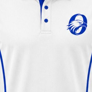 Men's <b>White</b> Blue <b>Cricket</b> Jersey Short Sleeve Polo Style Sports Shirt Team Uniform Outdoor Match Wear Athletic Apparel - Product Image 6