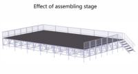 Scène mobile événementielle, podiums pour batterie, scène en aluminium portable pour théâtre et mariage, scène réglable