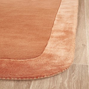 Alfombra de Área de Felpa Sólida Color Durazno, Alfombra Suave de Viscosa y Lana con Mechones para Sala de Estar, Alfombra Moderna para Dormitorio, Tapete de Lujo Minimalista para Decoración del Hogar - Product Image 3