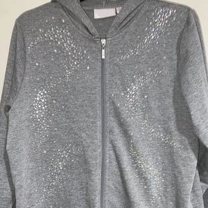 Rhinestone Casual Men Unisex Pullover Hoodies Hip Hop <b>Thick</b> <b>Fleece</b> Winter Streetwear 2 Pcs - Product Image 2