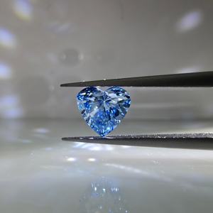 Diamant de laboratoire cultivé en forme de cœur, bleu vif fantaisie, 1 carat, VS1, certifié IGI, pierre non montée - Product Image 5