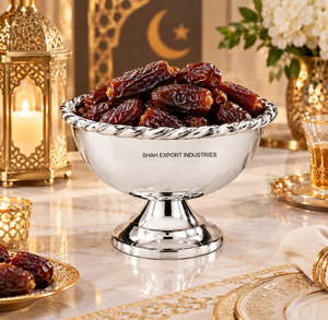 Classic Luxury Dates bowl For <b>Ramadan</b> table <b>decoration</b> pedestal Chocolate & candy Bowl for Eid table <b>decoration</b> - Product Image 1