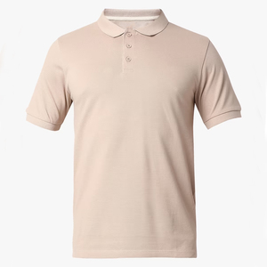 Algodón 100% de Alta Calidad al por Mayor para Camiseta Polo, Diseño Personalizable con Logotipo, Antiarrugas, Tejido de Punto con Patrón Sólido - Product Image 1