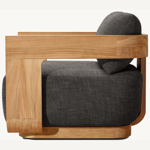 Chaise individuelle en teck avec accoudoirs et dossier, idéale pour l'intérieur, résistante à la décomposition – Offre spéciale - Product Image 4