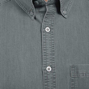 Wholesale Custom Logo Cotton Denim Long Sleeve <b>Patchwork</b> Casual <b>Shirts</b> for Men Sizes Plus 6XL Anti-Wrinkle Breathable Features - Product Image 3