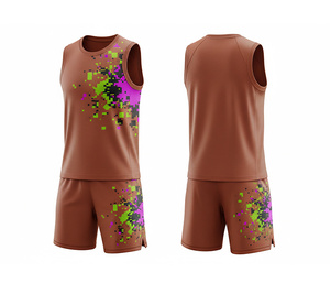 Tenue de sport de basketball, uniforme personnalisé entièrement sublimé, maillot et short, vêtements de sport d'équipe pour hommes, femmes et jeunes - Product Image 1
