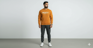 High Quality 100% Cotton Crew Neck Sweatshirt Custom Logo Full Sleeve Waterproof Breathable Modern Casual Wear Men - Product Image 6
