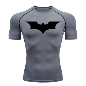 T-shirt de compression à manches courtes pour homme, 90 % polyester, 170 à 180 g/m², vêtements de sport, coupe ajustée, anti-bactérien, séchage rapide - Product Image 3