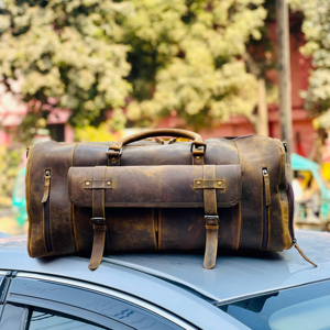 Bolsa de Viaje de Cuero de Grano Completo de Lujo - Tamaño Personalizado, Cierre de Cremallera, Gran Capacidad, Alta Calidad, Estilo Vintage Elegante, Maharashtra - Product Image 1