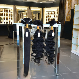 Cheveux indiens Deep Wave, 100% cheveux vierges bruts, belle vague beauté cheveux tissage cheveux indiens en vrac cuticule alignée cheveux crus en vrac - Product Image 1