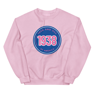 Sweat-shirt à col rond bleu foncé et rose avec motif, en polaire douce, à manches longues, unisexe, décontracté, vêtement de mode d'hiver - Product Image 1