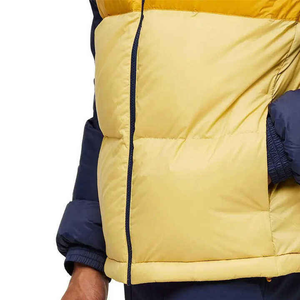 DENEZE SPORTS Blouson matelassé à capuche pour homme, coupe-vent, motif camouflage, décontracté, avec blocs de couleur, fermeture éclair, épais, pour l'hiver - Product Image 6