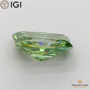 Diamant de laboratoire CVD de 1,50 carat, taille Radiant, avec certificat IGI, couleur vert vif fantaisie, clarté VS1, pièce de bijouterie personnalisée - Product Image 4