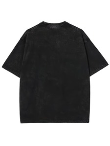 เสื้อยืดฮิปฮอปทรงโอเวอร์ไซส์คุณภาพสูง ผ้าฝ้าย 100% ล้างสีแบบ Stone Washed และ Acid Wash สไตล์วินเทจ รับสั่งทำและสกรีนลาย - Product Image 5