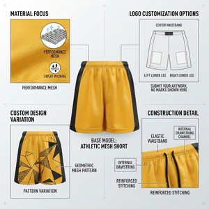 Pantalones Cortos de Baloncesto Personalizados con Estampado por Sublimación Sólida en la Parte Delantera, Ecológicos, Impermeables, Transpirables y Cómodos, de Tela Oxford - Product Image 6