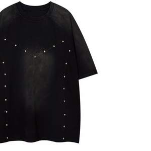 Camisetas de Hombre con Pedrería, Estilo Oversize, Nuevo Modelo, Servicio OEM/ODM, Camisetas Personalizadas Oversize para Venta en Línea - Product Image 6
