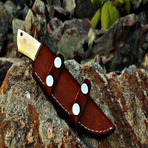 Cuchillo de Caza Industrial de Acero Inoxidable con Hoja Fija, Punta Caída con Botón de Liberación, para Supervivencia en Exteriores y Camping, con Mango Ergonómico - Product Image 4