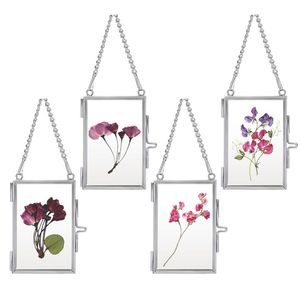 <b>Double</b> Glass <b>Frame</b> for Pressed Flowers, Leaf and Artwork Hanging Picture <b>Frames</b>,Clear Metal Glass <b>Frames</b> with Chain - Product Image 5