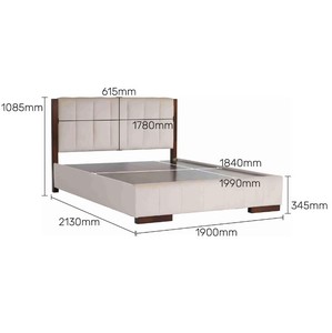 Modern Upholstered Velvet <b>Bed</b> Frame <b>Queen</b> <b>Size</b> Soft <b>Bed</b> with Quilted Headboard and Footboard - Product Image 2