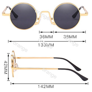 Cheap Sunglasses Round Women Metal Trendy <b>Sun</b> Glasses Fashion Female Lady Designer Eyewear <b>Shades</b> Sunglasses - Product Image 5