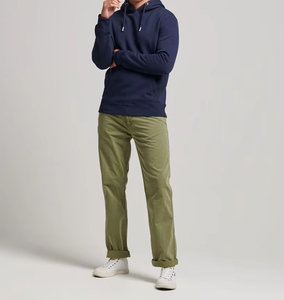 Sudadera con Capucha Azul Marino para Hombre, Corte Regular, Tejido de Algodón, Casual, Manga Larga, Color Sólido, Diseño con Bolsillo, Ropa de Otoño - Product Image 2